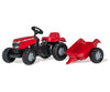 Rolly Toys - RollyKid Massey Ferguson -traktori perävaunulla