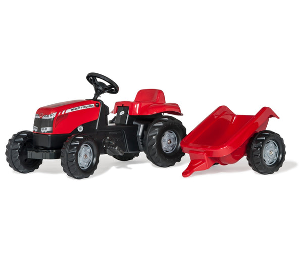 Rolly Toys - RollyKid Massey Ferguson -traktori perävaunulla