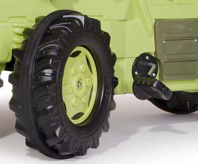 Rolly Toys -traktori Rolly Farmtrac Mercedes-Benz, punainen, lasten traktori, jossa mukana lapiolla ja vaihteilla.