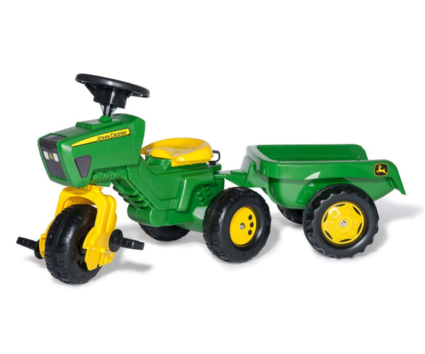 Rolly Toys - Rolly Toys Rolly-Kid John Deere 3-pyöräinen traktori perävaunulla