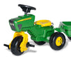 Rolly Toys - Rolly Toys Rolly-Kid John Deere 3-pyöräinen traktori perävaunulla
