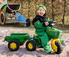 Rolly Toys - Rolly Toys Rolly-Kid John Deere 3-pyöräinen traktori perävaunulla
