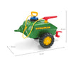 Vihreä Rolly Toys -merkkinen cysterna-rolly-vacumax -leikkikaluauto, jossa on pumppu ja letku.