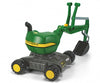 Muovinen lasten kaivuri-lelu, John Deere -tyylinen