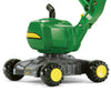 Muovinen lasten kaivuri-lelu, John Deere -tyylinen