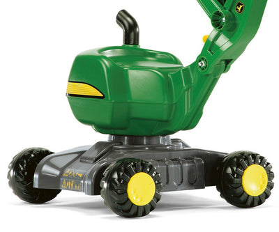 Muovinen lasten kaivuri-lelu, John Deere -tyylinen