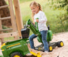 Muovinen lasten kaivuri-lelu, John Deere -tyylinen