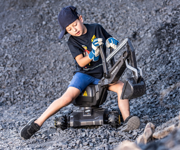 Lasten Muovinen Kaivinkone Rolly Digger Volvo -malli