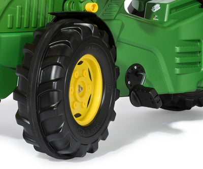 Rolly Toys 651047 traktori Rolly X-Trac Premium John Deere 8400R, jossa mukana lapiokeskiosa.