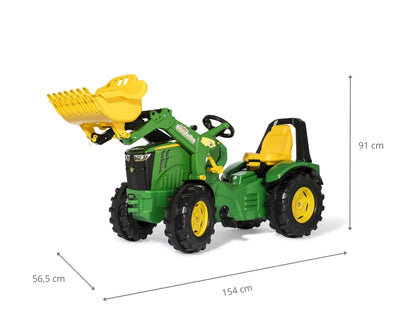 Rolly Toys 651047 traktori Rolly X-Track Premium John Deere 8400R -leikkikone traktorin kuormaajalla.