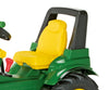Rolly Toys 710126 traktori, Rolly Farmtrac John Deere, punainen traktori lapsille, jossa on etukuormaaja ja pumpattavat renkaat.