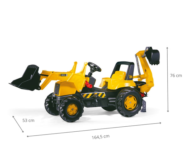 Rolly Toys - Rolly Junior Jcb -traktori etukuormaajalla ja kaivurilla