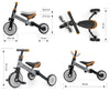 Lasten 3-in-1 Kolmipyörä Teräs Harmaa