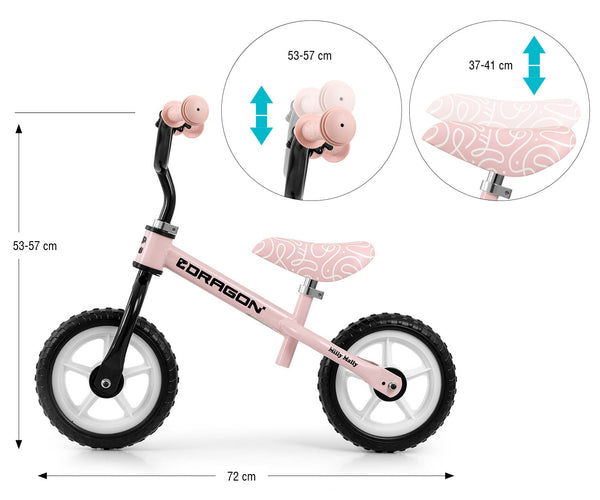 Puujuoksupyörä Vaaleanpunainen