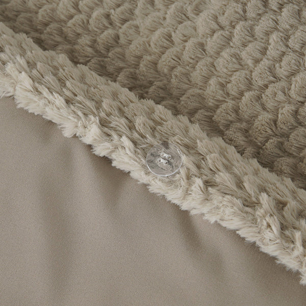 Teddy-vuodevaatesetti Taupe 140 x 200/220