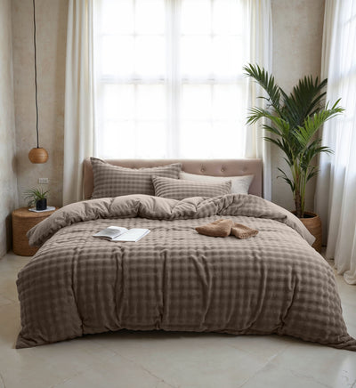 Pussilakanasetti Pom Pom Taupe