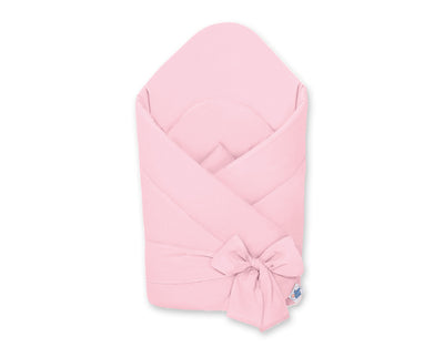 Baby nest 2in1 with stiffening with bow - pink