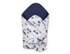 Baby nest 2in1 with stiffening with bow - gray rabbits
