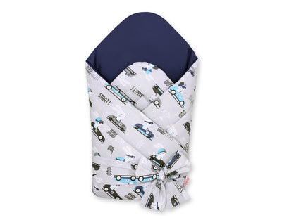 Baby nest 2in1 with stiffening with bow - gray rabbits