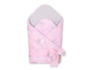 Baby nest 2in1 with stiffening with bow - pink rabbits