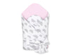 Baby nest 2in1 with stiffening with bow - clouds gray/pink