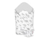 Baby nest 2in1 with stiffening with bow - clouds gray/gray