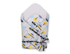Baby nest 2in1 with stiffening with bow - animals in cars gray