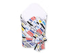 Baby nest 2in1 with stiffening with bow - colorful cars