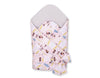 Baby nest 2in1 with stiffening with bow - pink hedgehogs