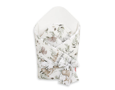Baby nest 2in1 with stiffening with bow -woodland olive