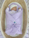 My Sweet Baby - Kaksipuolinen vauvanpesä rusetilla - liila