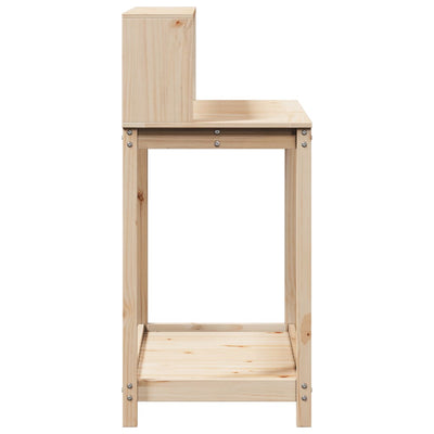 Ruukutuspöytä hyllyllä 108x50x109,5 cm täysi mänty
