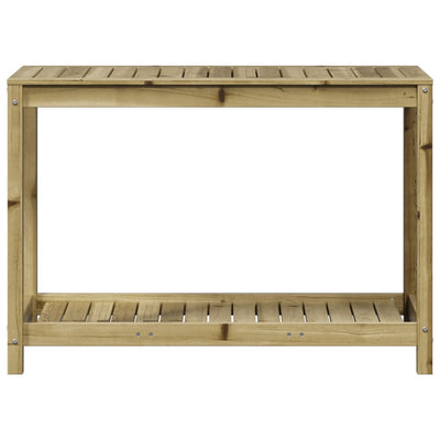 Ruukutuspöytä hyllyllä 108x50x75 cm kyllästetty mänty