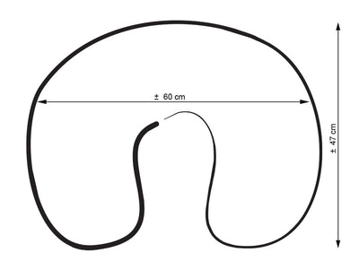 Monikäyttöinen ergonominen imetystyyny - Rainbow strips