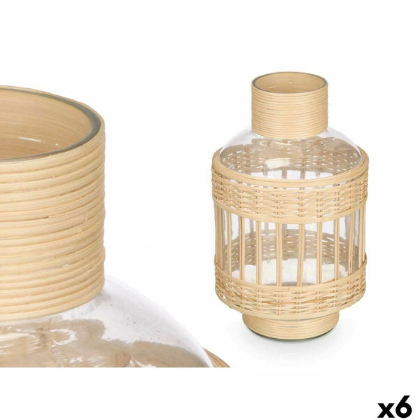 Gift Decor koristepullo lasia ja rottinkia, 6 kpl