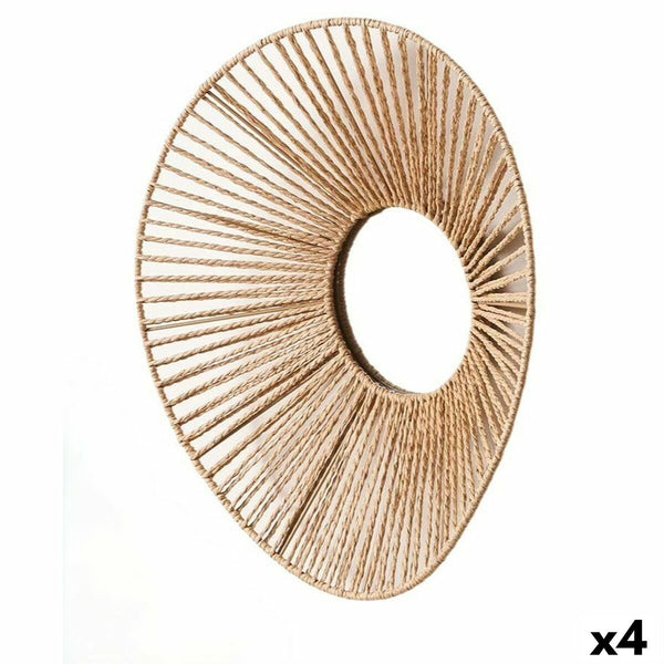 Gift Decor Luonnollinen Ovaali Seinäpeili 4 osaa