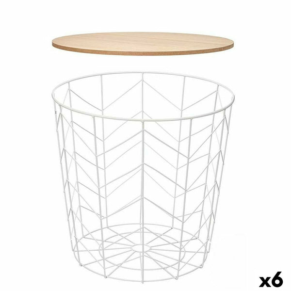 Gift Decor Sivupöytä Valkoinen ja Ruskea