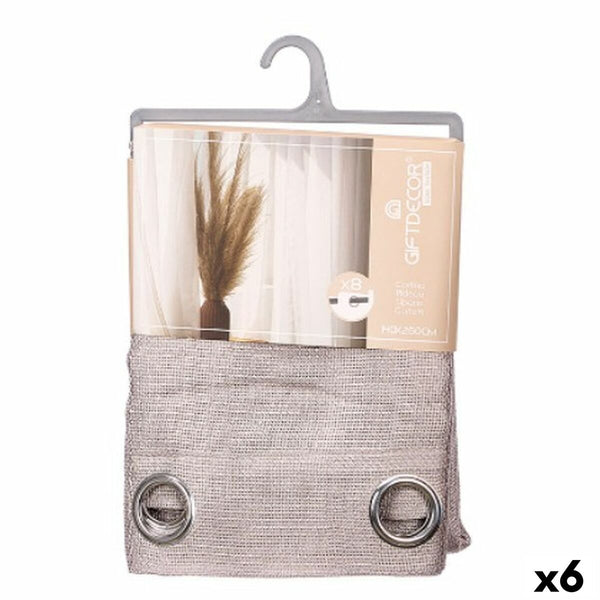 Gift Decor Harmaa Verho 140 x 260 cm (6 osaa)