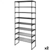 Max Home musta metallihylly 67x160x30 cm, 2 osaa