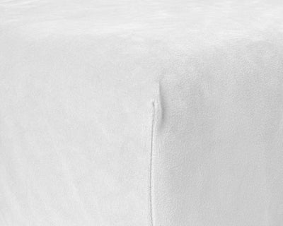 Sametti muotoonommeltu lakana Valkoinen - Vuodevaatteet