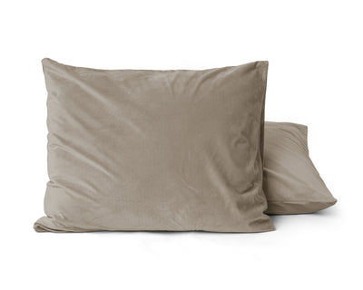 Velvet 2 in 1 Tyynyliinat Taupe - Vuodevaatteet