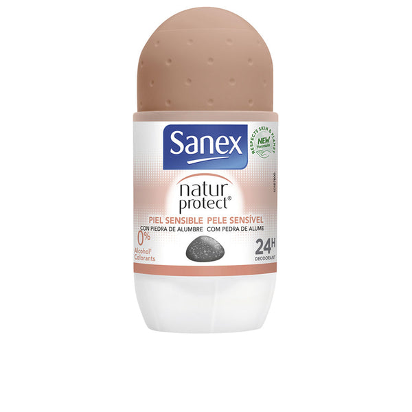 Sanex Natur protect 0% alumiinikivi deo herkälle iholle roll-on 50 ml | Vuodevaatteet.fi