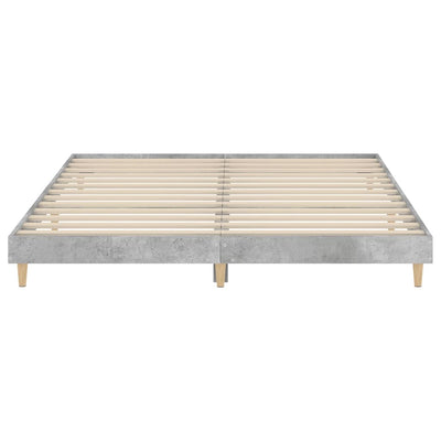 Sängynrunko betoninharmaa 120x200 cm tekninen puu