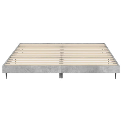 Sängynrunko betoninharmaa 120x200 cm tekninen puu