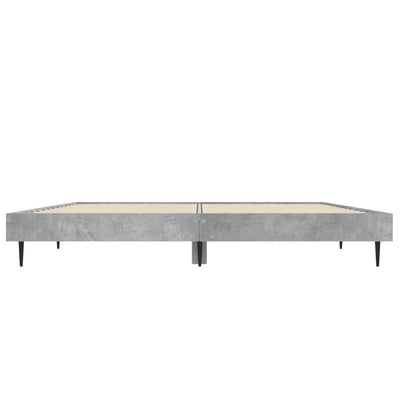 Sängynrunko betoninharmaa 140x190 cm tekninen puu