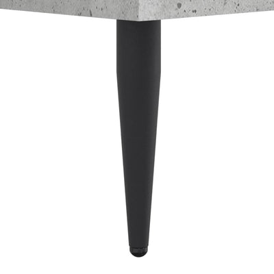 Sängynrunko betoninharmaa 200x200 cm tekninen puu