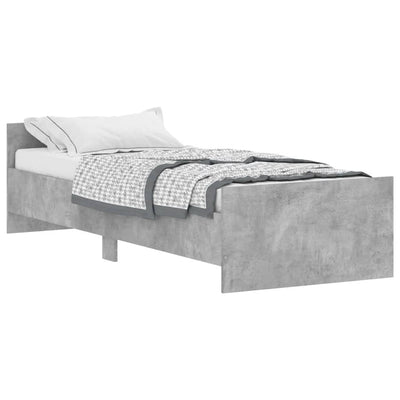 Sängynrunko betoninharmaa 75x190 cm Small Single tekninen puu