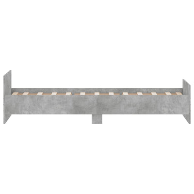 Sängynrunko betoninharmaa 75x190 cm Small Single tekninen puu