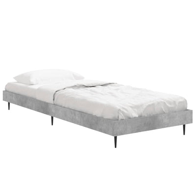 Sängynrunko betoninharmaa 75x190 cm tekninen puu