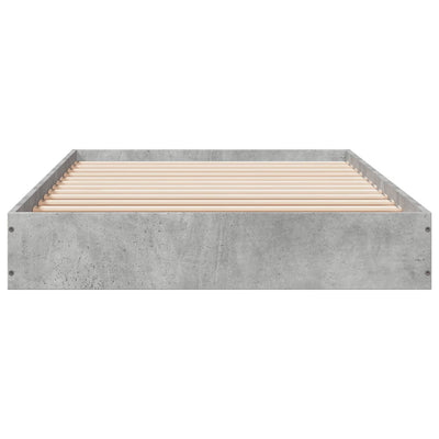 Sängynrunko betoninharmaa 75x190 cm tekninen puu
